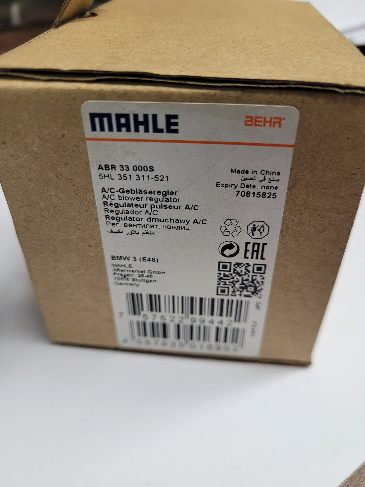 Mahle Gebläsewiderstand E46 E39